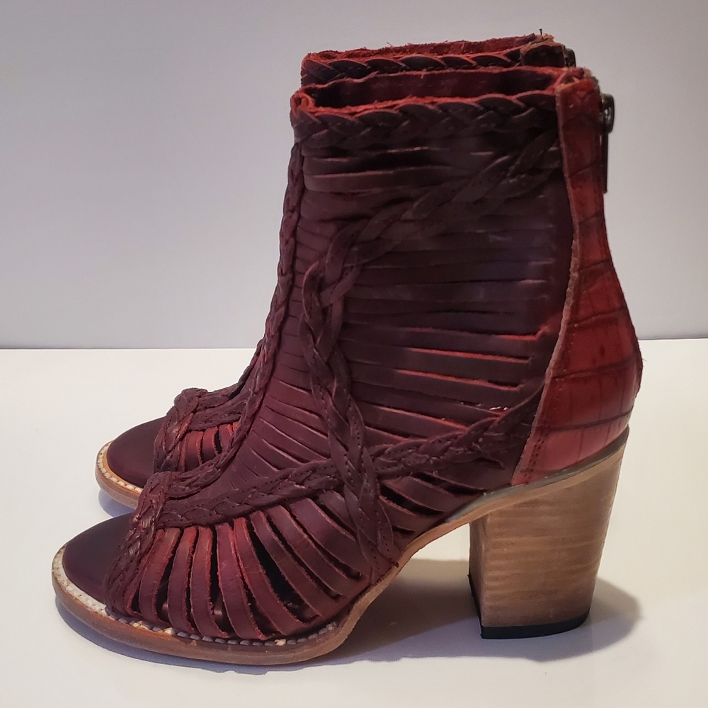FREEBIRD - Bela Heeled Sandals In "Red Wine" - Picture 4 of 6